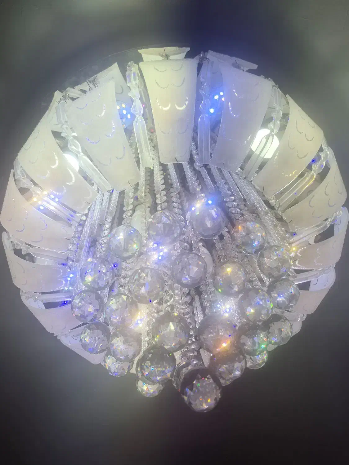 دو لوستر کریستالی+دو لوستر دیوارکوب ست ریموت دار|لوستر و چراغ آویز|کرج, گلشهر|دیوار