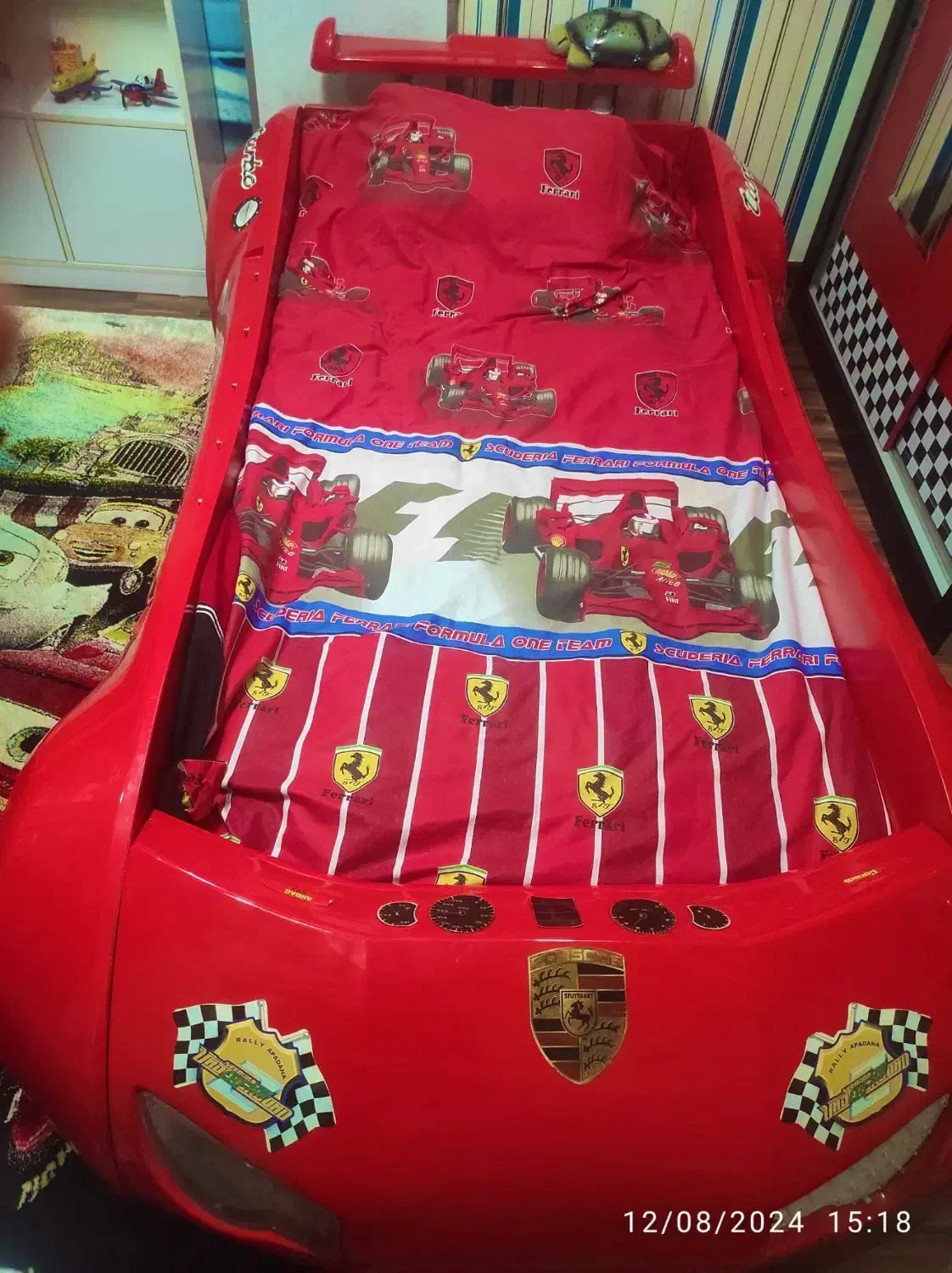 تخت خواب نوجوان ماشینی مدل پورشه در حد نو|تخت و سرویس خواب|تهران, مهران|دیوار