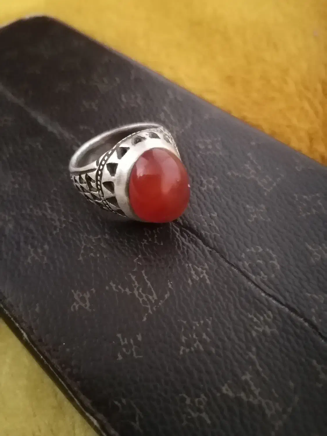 فروش انگشتر نقره قدیمی دست ساز با سنگ یمن خراسانی|جواهرات|آشخانه, |دیوار