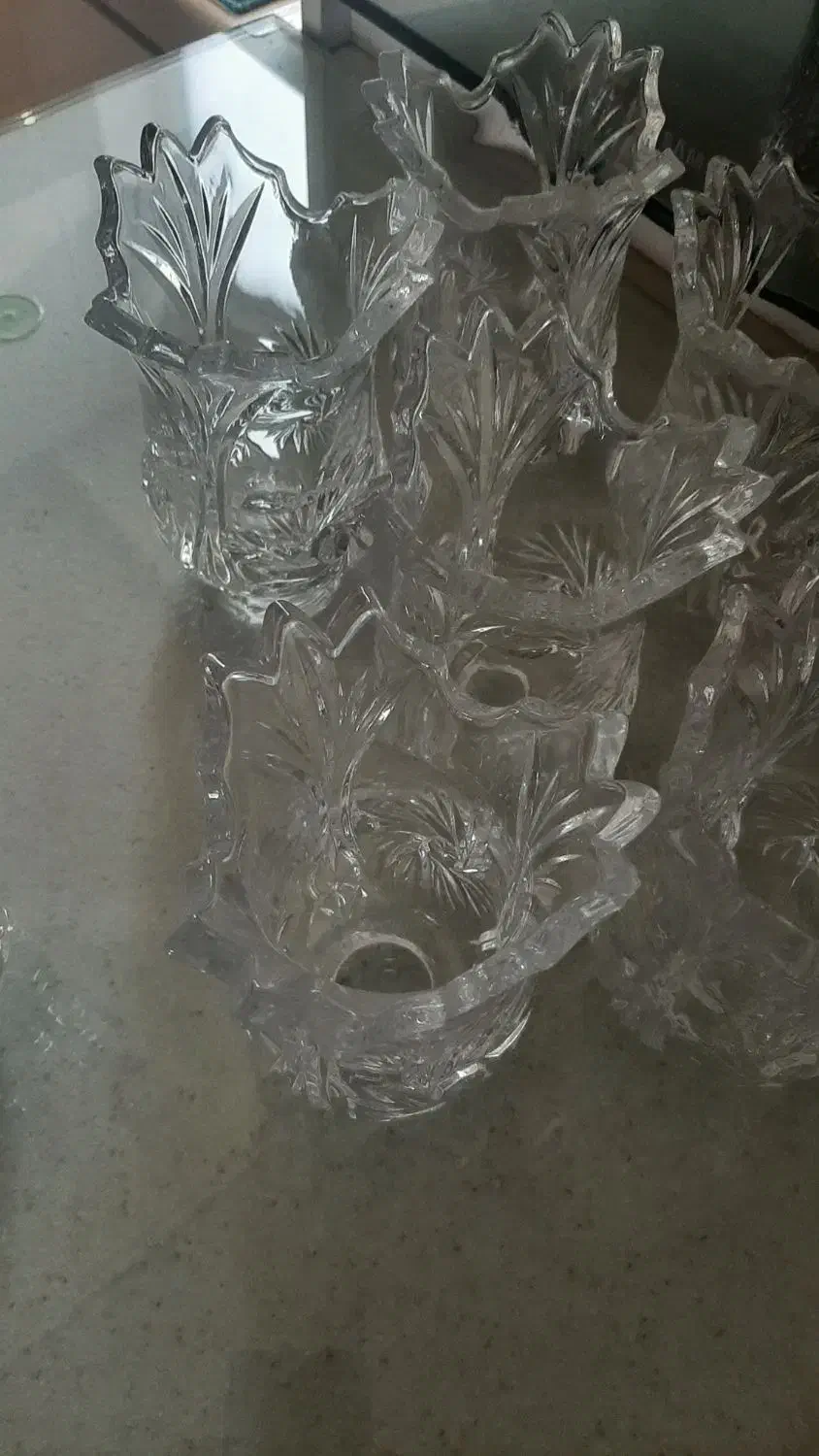 لاله کریستال لوستر سفید شفاف ۸ عدد|لوستر و چراغ آویز|تهران, باشگاه نفت|دیوار