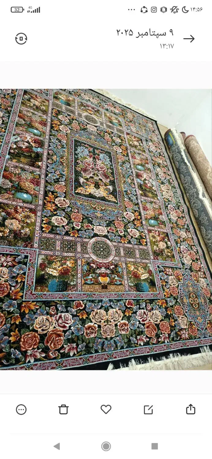 قالی کاشانی700شانه|فرش|بندر ترکمن, |دیوار