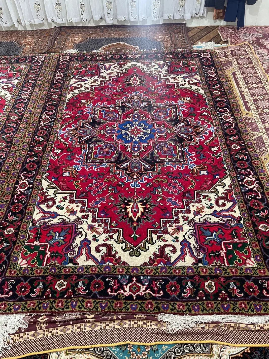 فرش6متری نقشه تاجری اصل هریس|فرش|خواجه, |دیوار