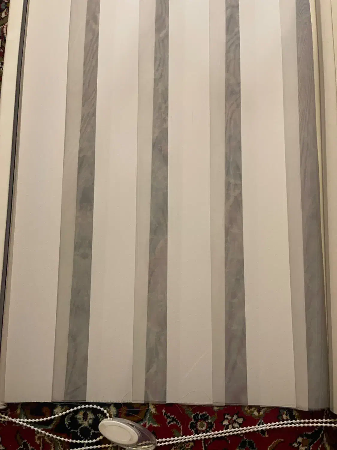 پرده زبرا طوسی سفید|پرده، رانر، رومیزی|مشهد, حجاب (شهرک غرب)|دیوار