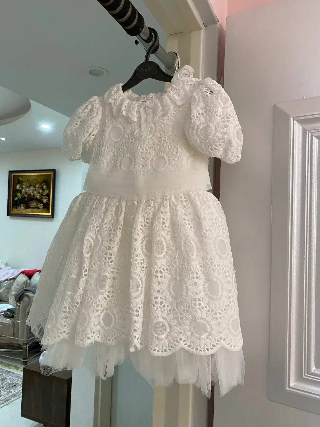 پیراهن عروسکی سفید برند السا گالری|کفش و لباس بچه|ری, فیروزآبادی|دیوار