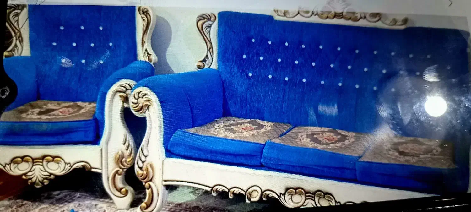 مبل ۷ نفره سالم و عالی|مبلمان خانگی و میز عسلی|آستارا, |دیوار