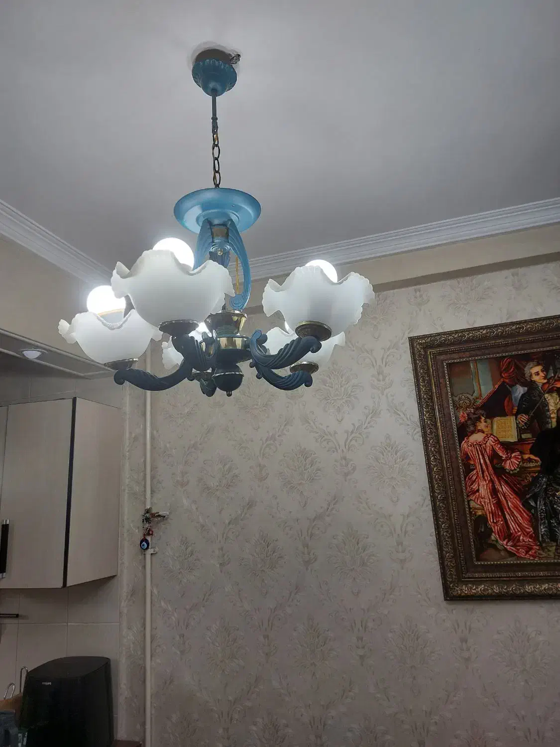 لوستر آویز پنج شاخه|لوستر و چراغ آویز|اهواز, شهرک نفت|دیوار