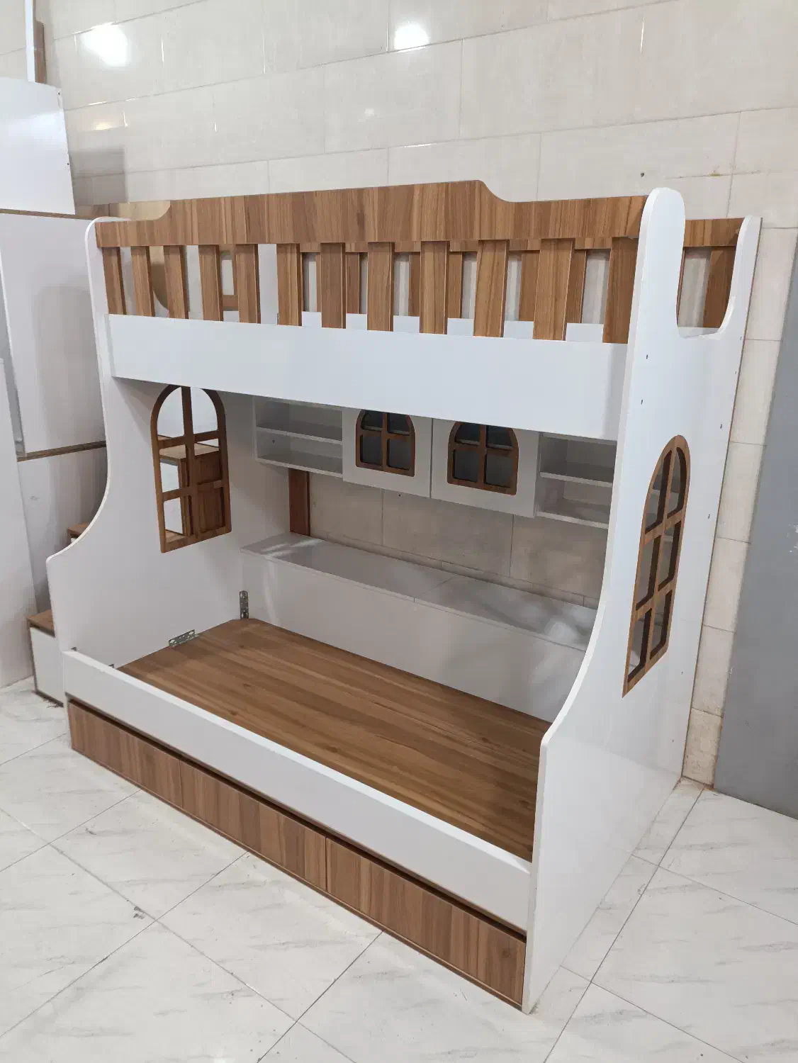 تخت دو طبقه مدل D-073N|تخت و سرویس خواب|رشت, حومه رشت|دیوار