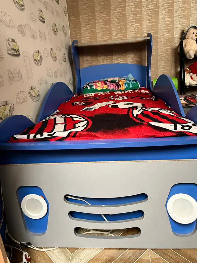 تخت ماشینی با خوشخواب کودک‌ و‌نوجوان|تخت و سرویس خواب|رشت, توشیبا|دیوار