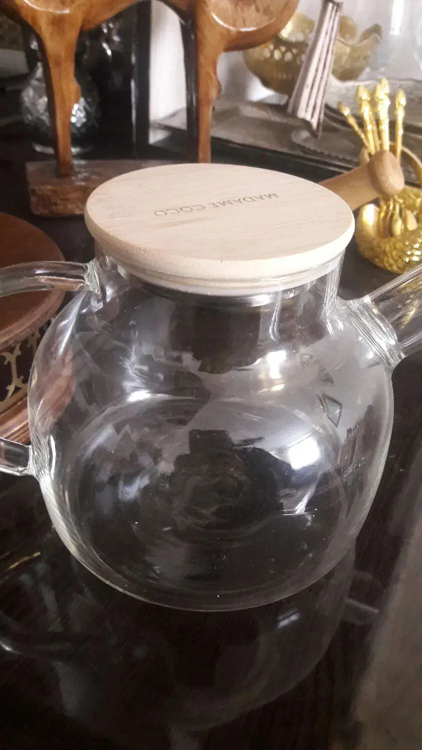 قوری پیرکس خارجی با وارمرچوبی ۵۵۰تومان|قوری، کتری، قهوه‌ساز دستی|بیرجند, |دیوار