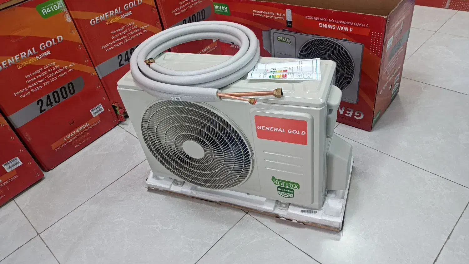 اسپلیت 12هزار جنرال گلد اینورتر دار|کولر گازی و فن‌کوئل|رشت, بازار|دیوار