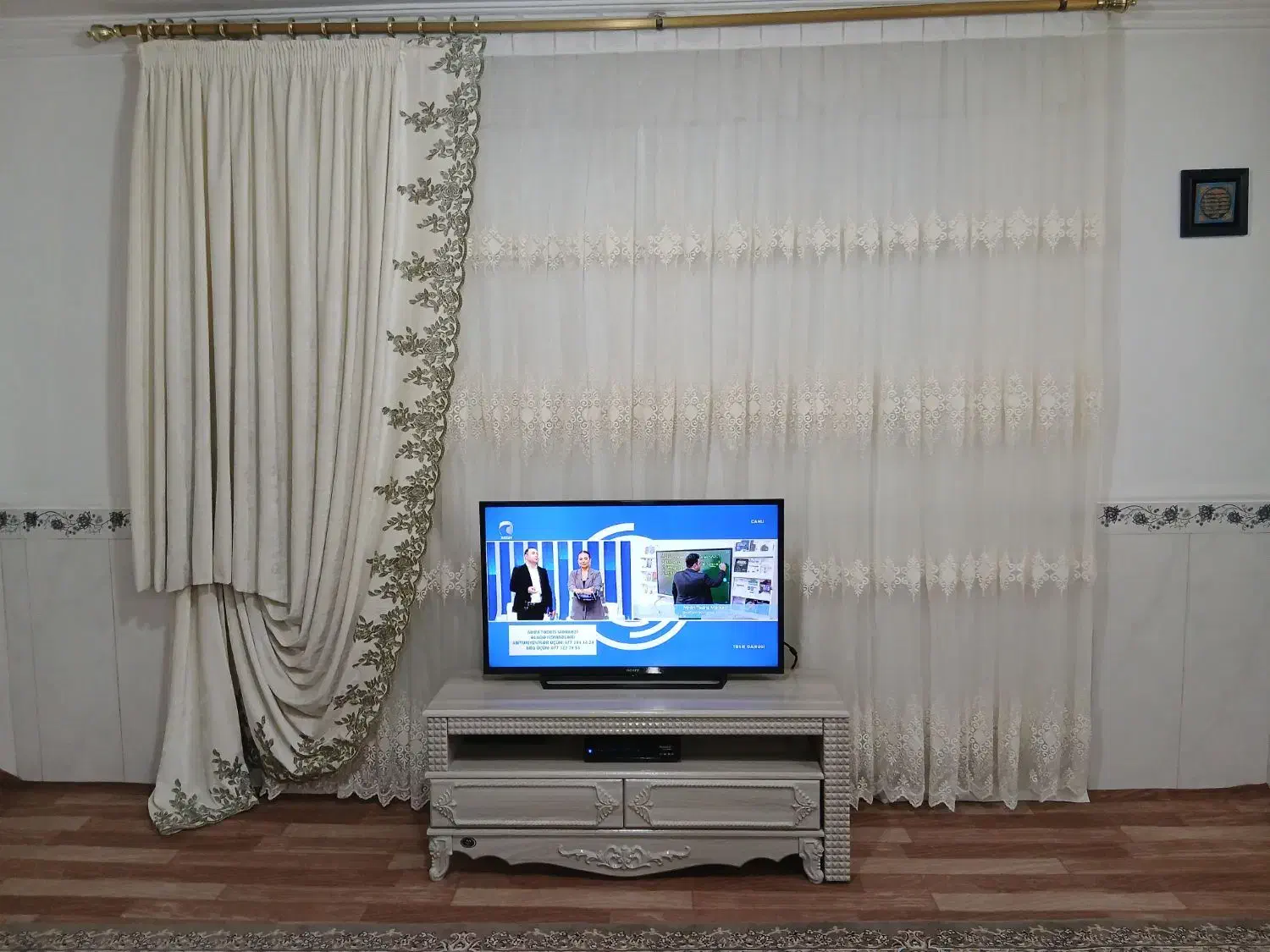 پرده حریر  والان|پرده، رانر، رومیزی|نسیم‌شهر, |دیوار