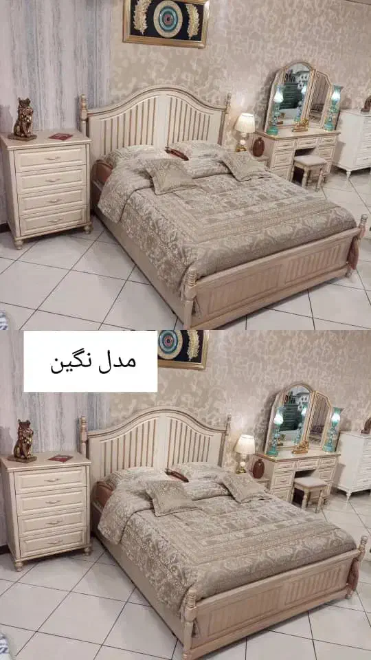 سرویس خواب مناسب میخوای بیا اینجا مدل لاریسا|تخت و سرویس خواب|گلپایگان, |دیوار