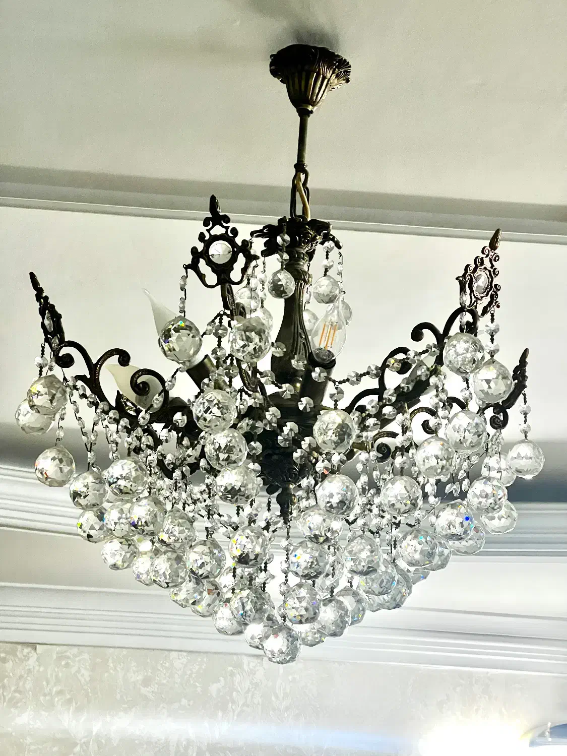 لوستر ۶ شاخه برنز|لوستر و چراغ آویز|تهران, امیر بهادر|دیوار