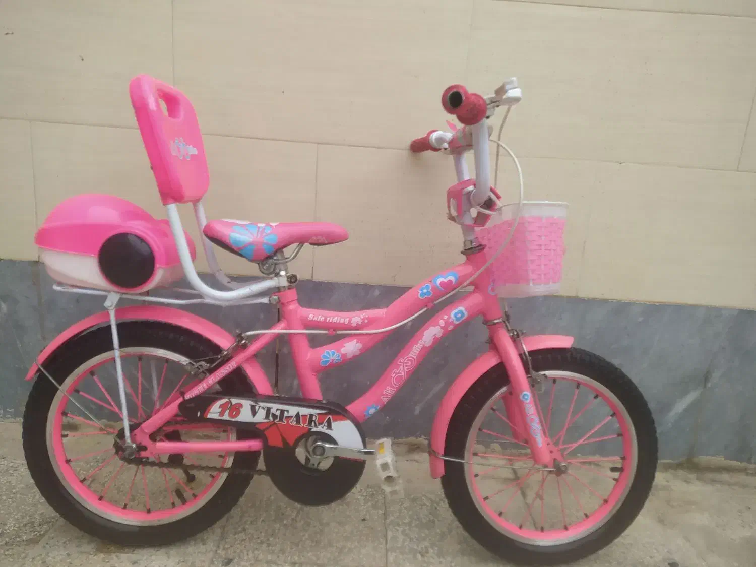 دوچرخه سایز 16صورتی دخترانه شیک نونو|دوچرخه، اسکیت، اسکوتر|اهواز, کیانشهر|دیوار