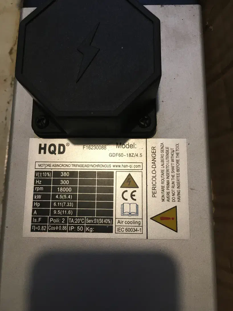 اسپیندل هواخنک 4.5KW برند HQD|ماشین‌آلات صنعتی|اصفهان, قائمیه|دیوار