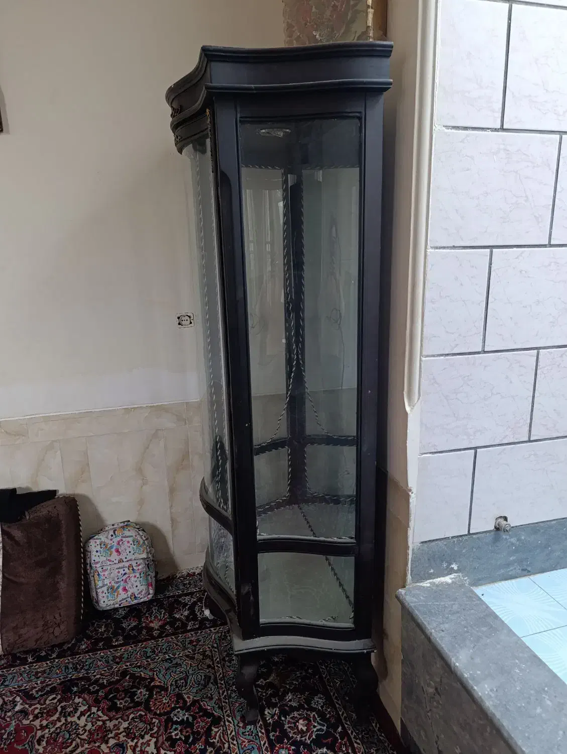 بوفه تمام چوب|بوفه، ویترین، کنسول|شیراز, دست خضر|دیوار