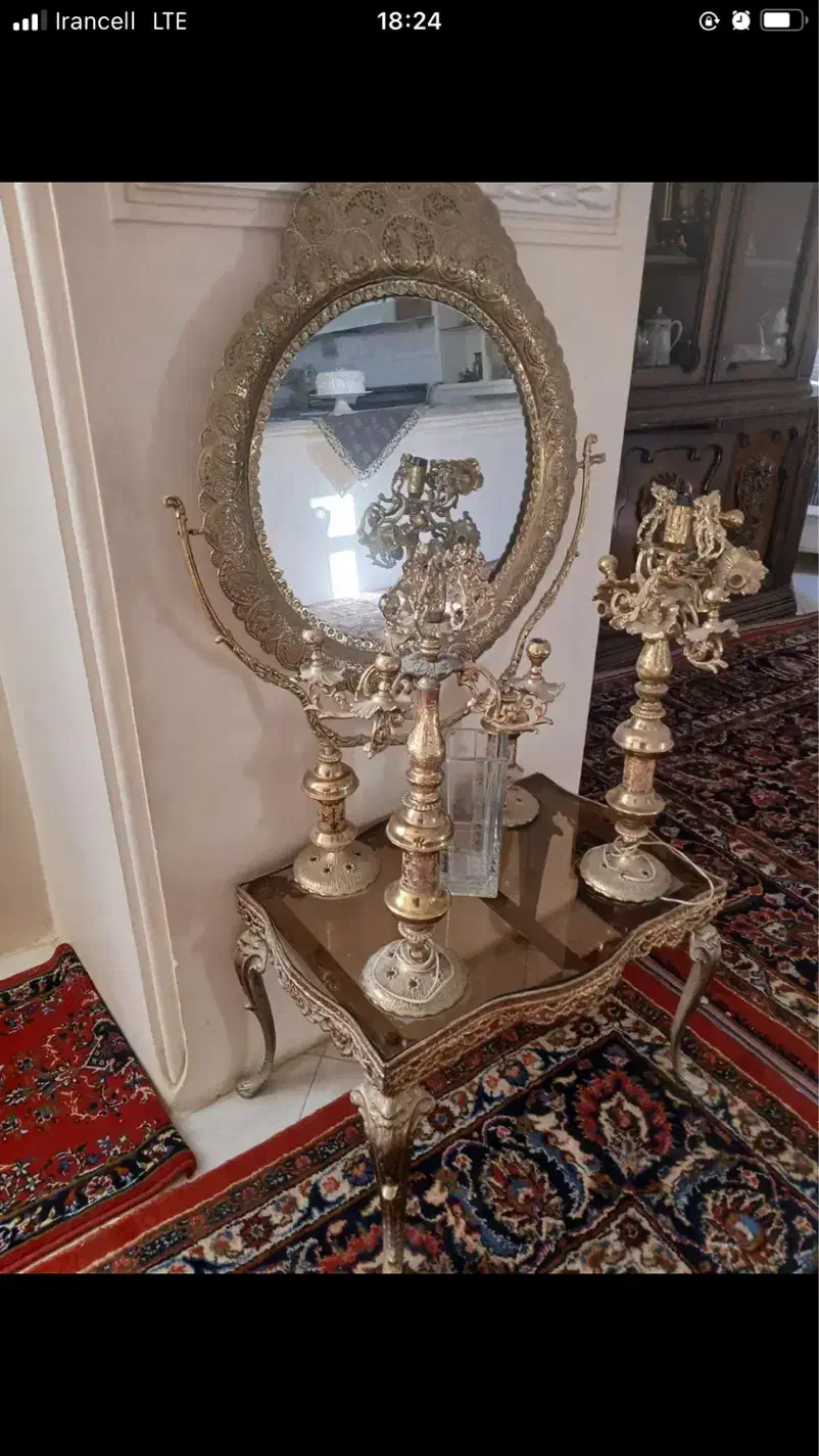 آیینه و شمعدان|آینه|یزد, |دیوار