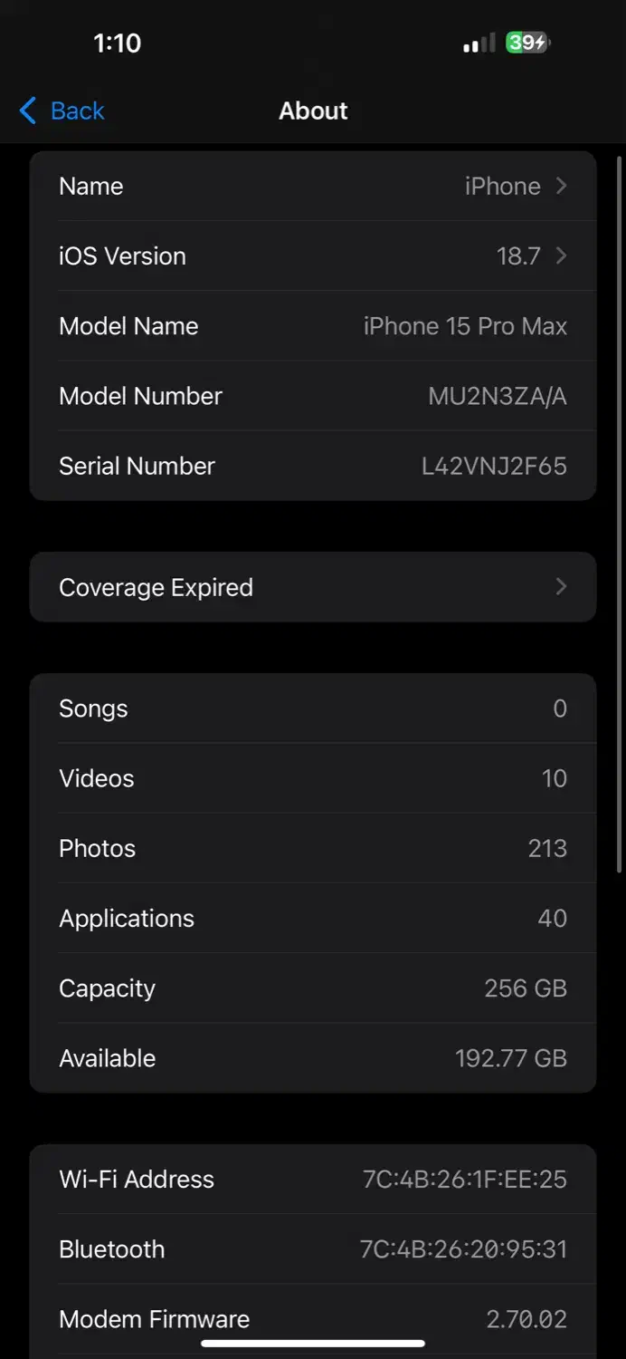 ایفون ۱۵ پرومکس مشکی  ۲۵۶ za باتری ۱۰۰ رجیستر شده|موبایل|همدان, |دیوار