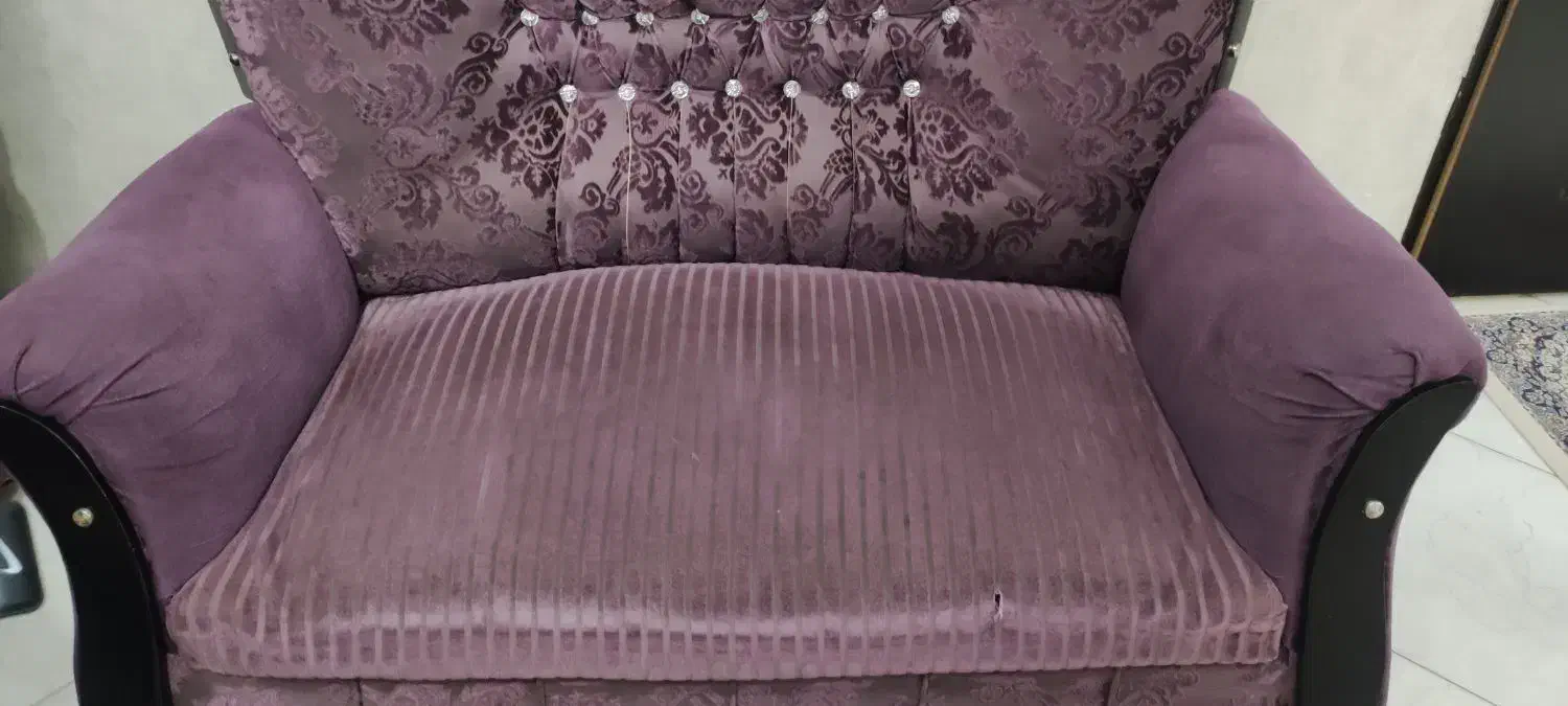 مبل ۷نفره با جلو مبلی وعسلی کارده|مبلمان خانگی و میز عسلی|نسیم‌شهر, |دیوار