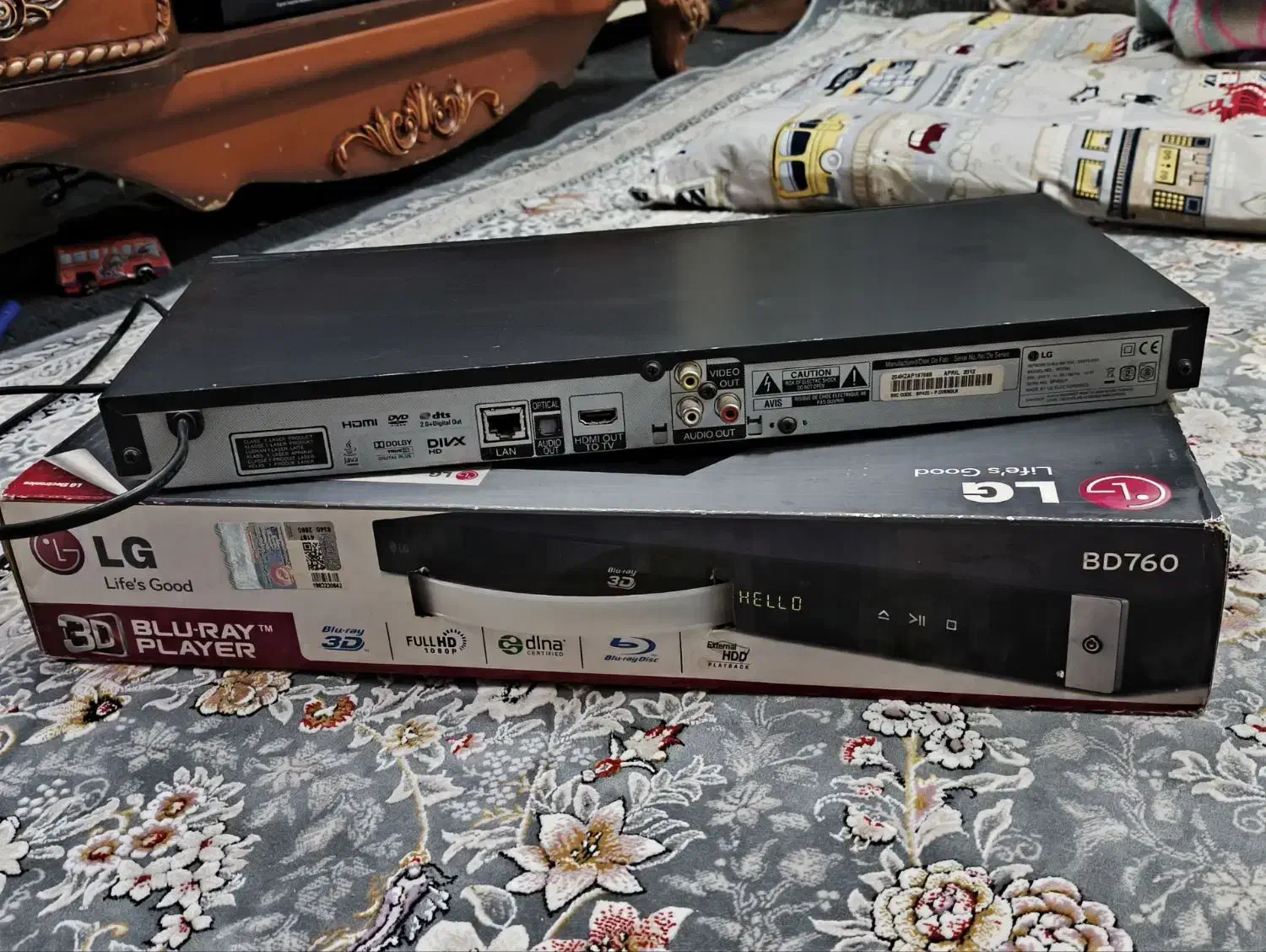 پخش کننده BLU-RAY ال جی مدل BD760|پخش‌کننده DVD و ویدیو|ری, دیلمان|دیوار