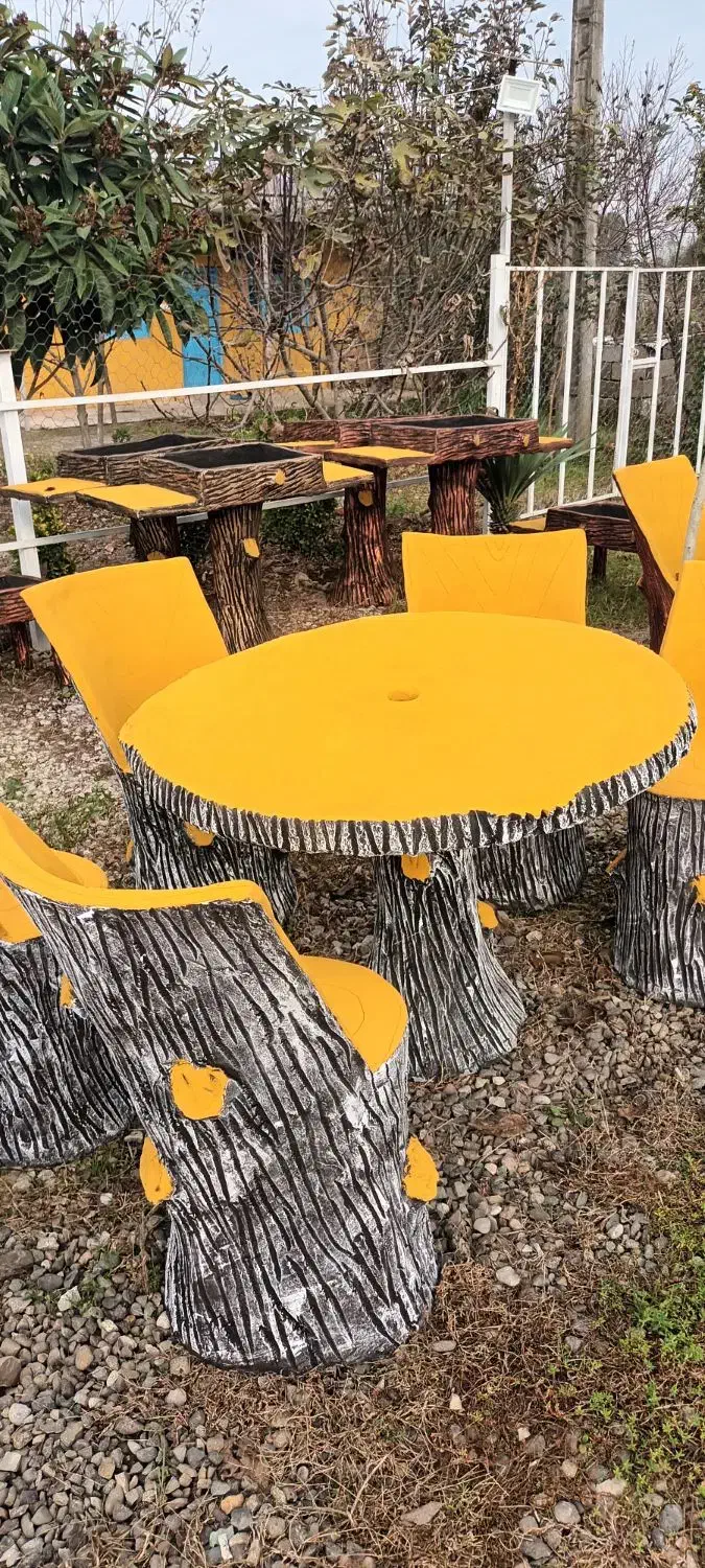 میز و صندلی و کباب پز بتنی|میز و صندلی غذاخوری|طاهرگوراب, |دیوار