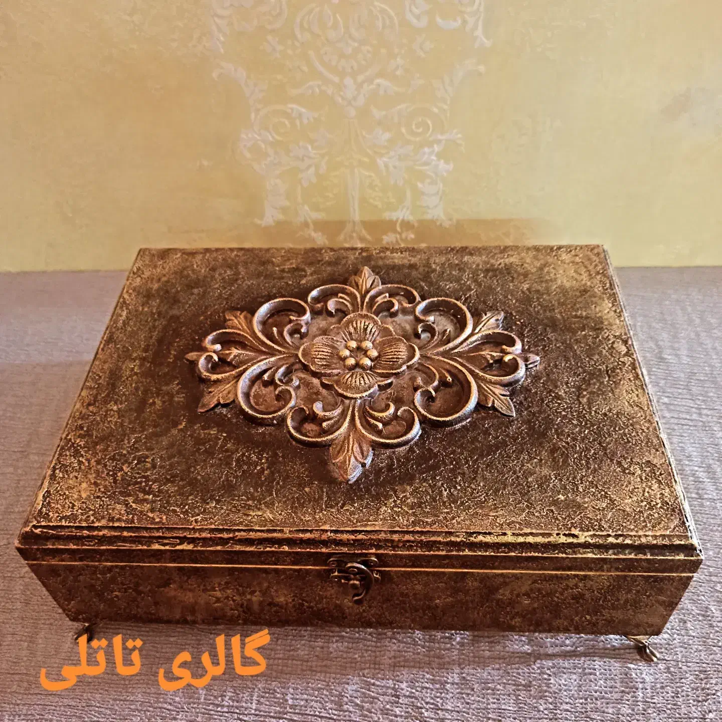 جعبه چوبی پتینه کاری تی بگ و زیورآلات|صنایع دستی و سایر لوازم تزئینی|اصفهان, لنبان|دیوار