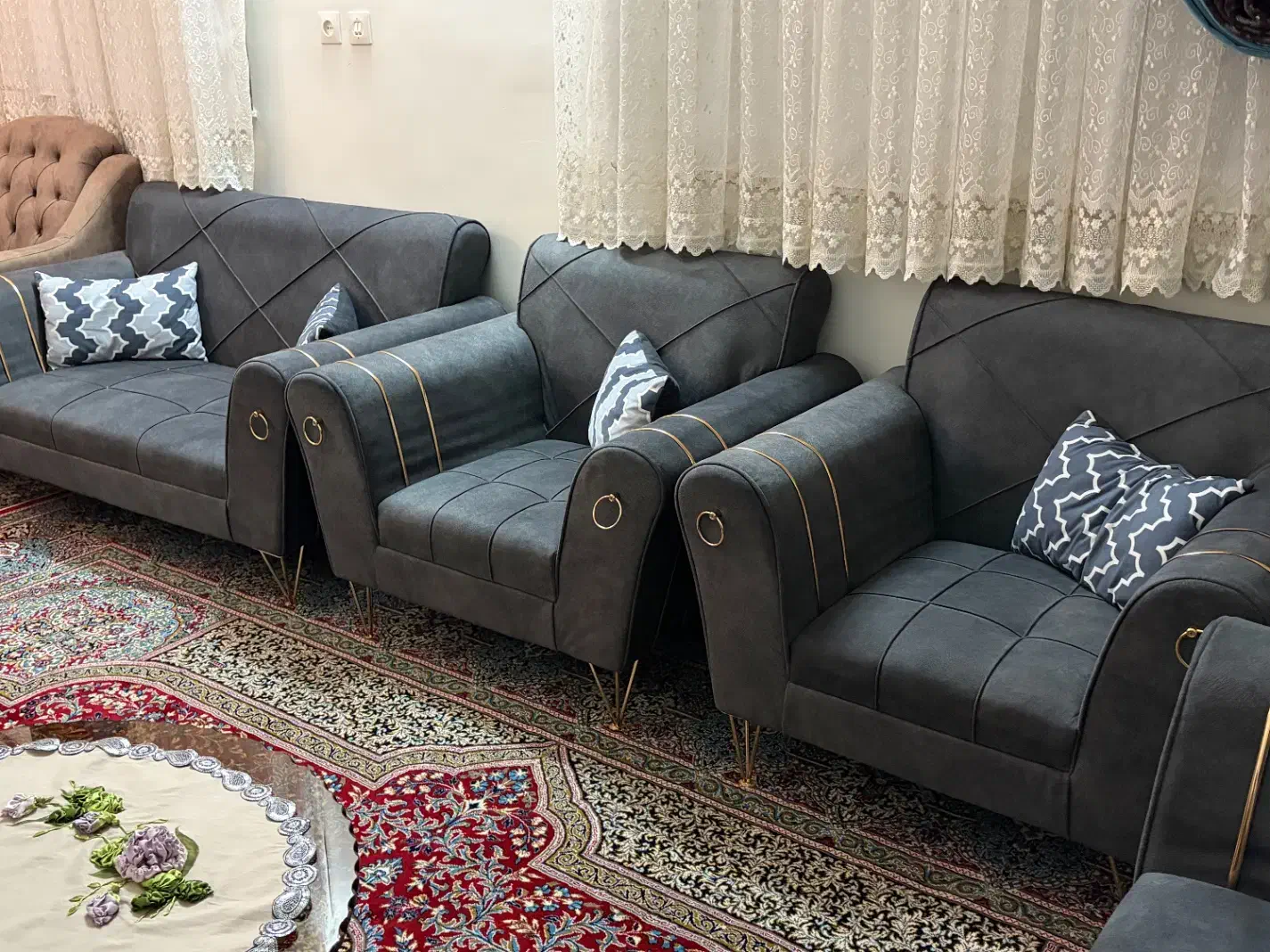 مبل ۷نفره|مبلمان خانگی و میز عسلی|دامغان, |دیوار