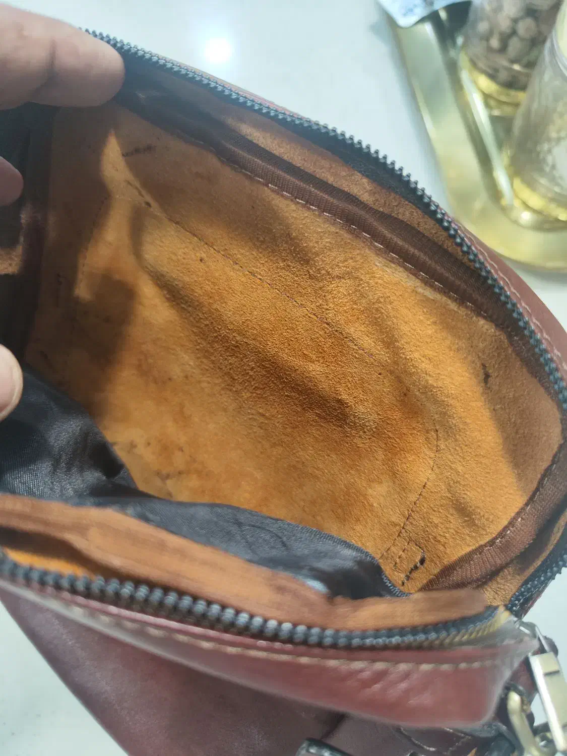 کیف چرم گاو رودوشی و دستی آکبند|کیف، کفش، کمربند|چمران, |دیوار