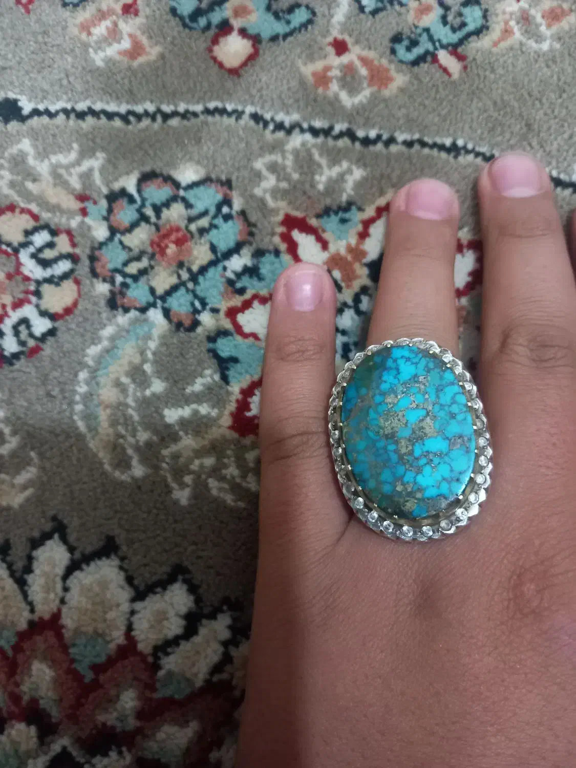 انگشتر نقره فیروزه|جواهرات|حبیب آباد, |دیوار