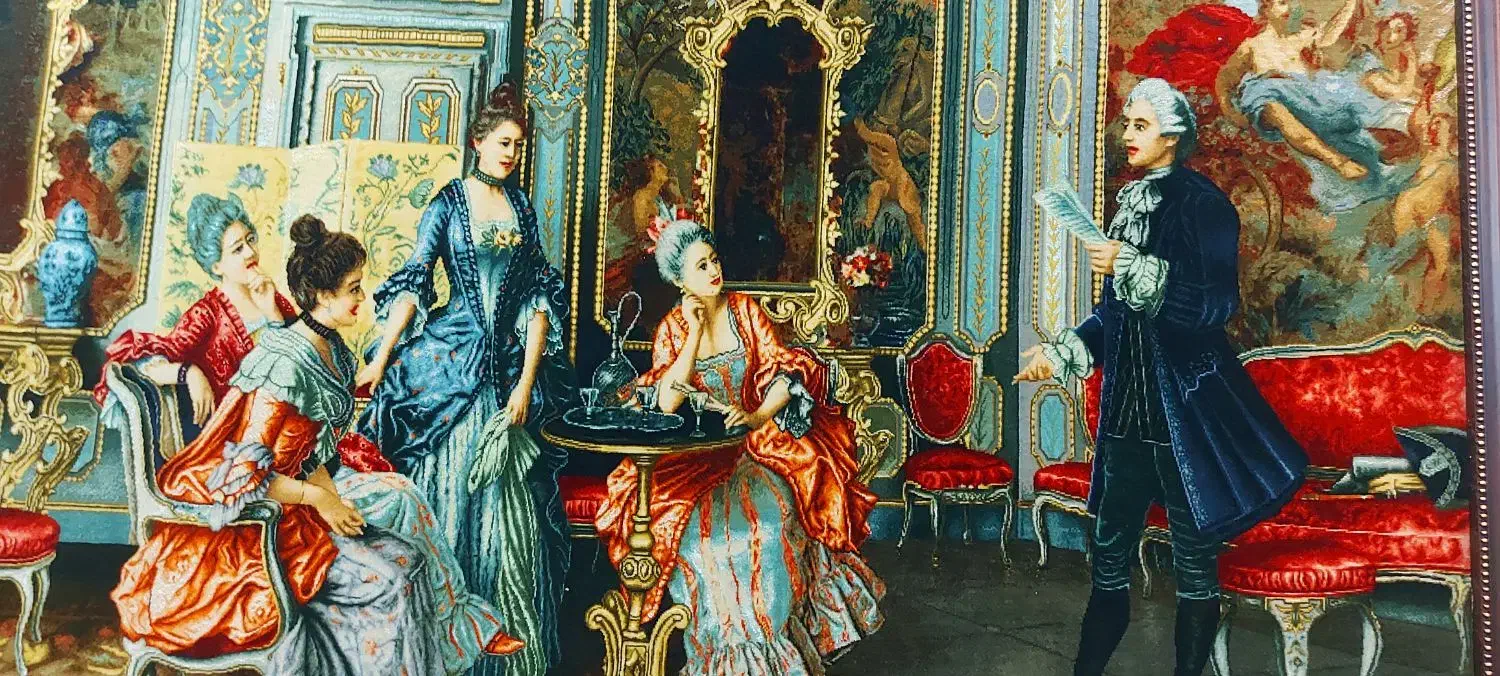 تابلو فرش دستبافت ابریشم|تابلو فرش|پیشوا, |دیوار