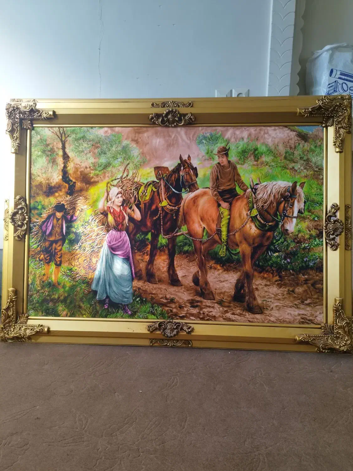 تابلو فرش به ابعاد یک متر در یک ونیم|تابلو فرش|گلپایگان, |دیوار