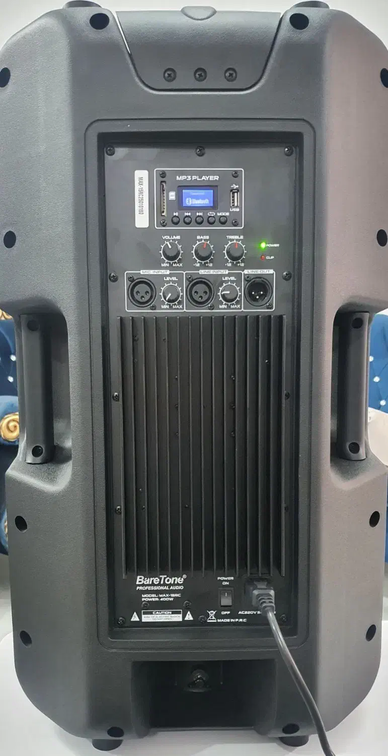 باند اکتیو 15 اینچ بلوتوثی فلش خور مارک BareTone|سیستم صوتی خانگی|زاهدان, |دیوار