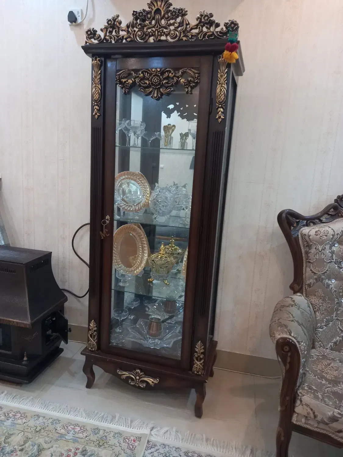 بوفه سلطنتی قهوه ای طلایی شیک|بوفه، ویترین، کنسول|دوگنبدان, |دیوار