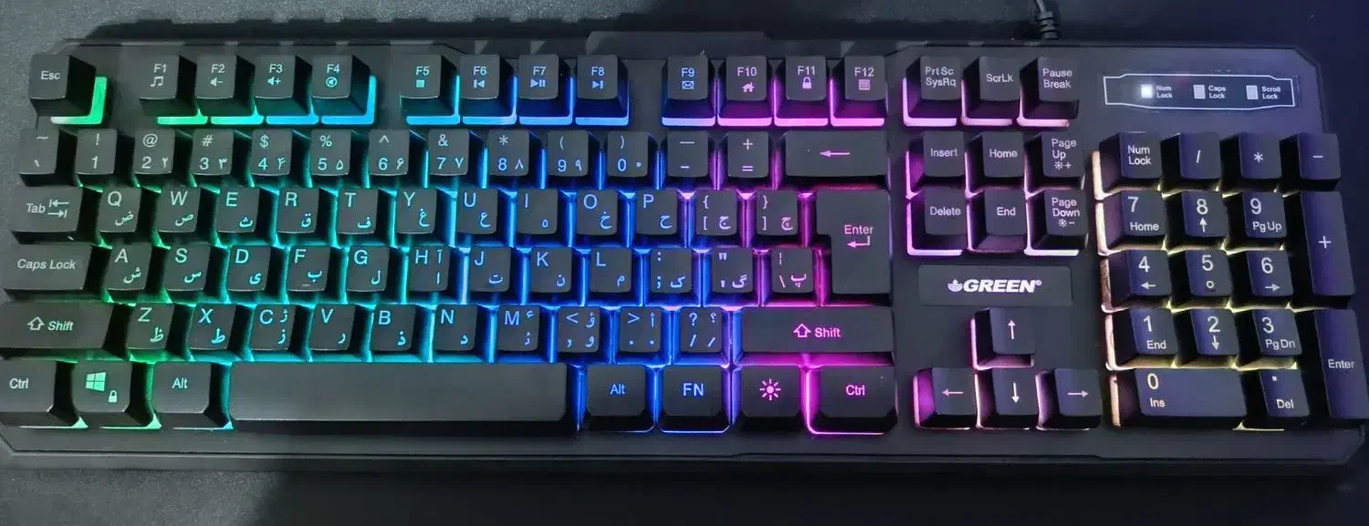 کیبورد گیمینگ گرین|قطعات و لوازم جانبی رایانه|قائن, |دیوار