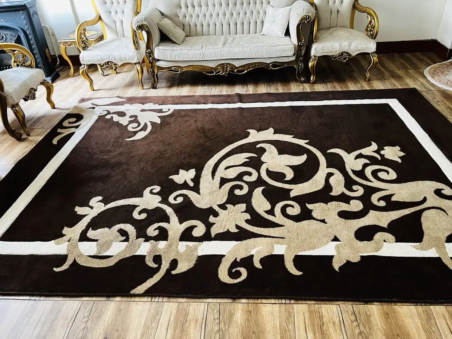 دوعدد فرش طرح گلیم نه متری سالم|فرش|قائم‌شهر, |دیوار