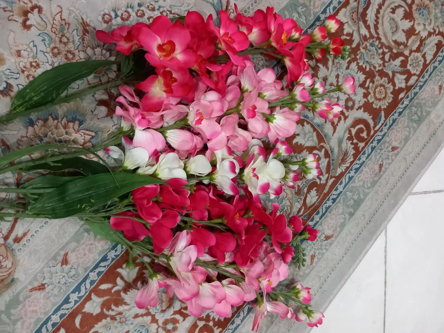 ۷شاخه گل بلند ارکیده و داوودی|گل مصنوعی|تهران, فلاح|دیوار