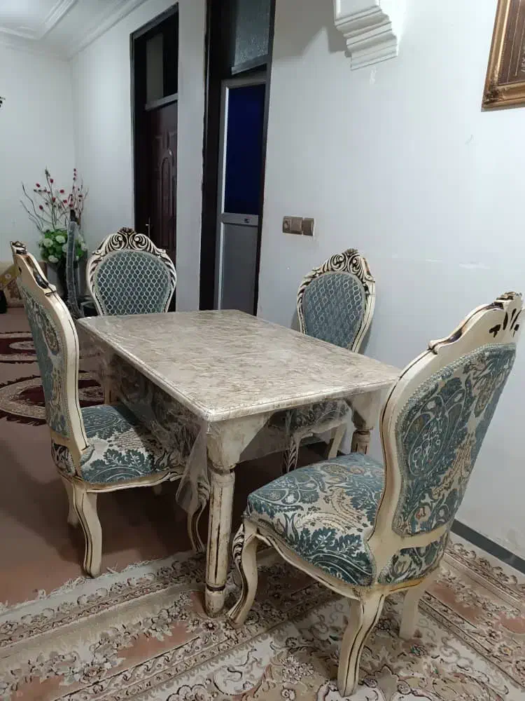 میزنهارخوری 4نفره|میز و صندلی غذاخوری|شوشتر, |دیوار