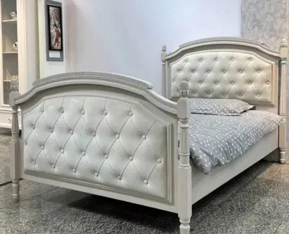 تخت خواب یک و نیم نفره چوبی سایز 120 در 200|تخت و سرویس خواب|اردبیل, |دیوار