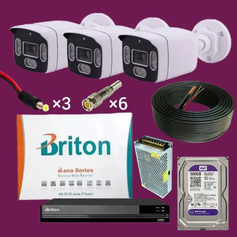 دوربین پرژکتوری با لوازم کامل پک 4|دوربین مداربسته|چمستان, |دیوار