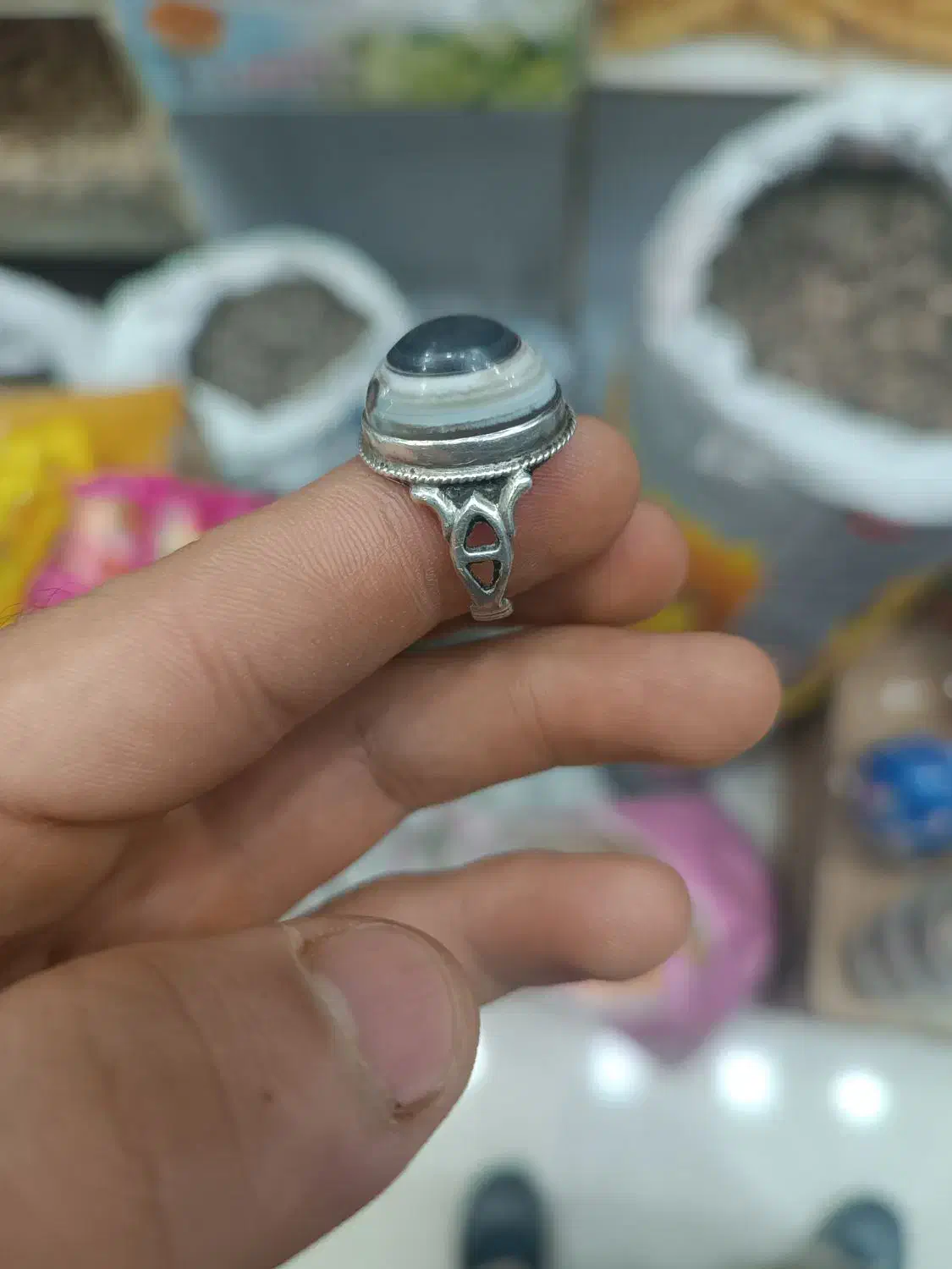 انگشتر نقره باباقوری|جواهرات|نورآباد, |دیوار