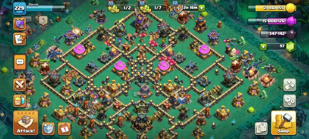 اکانت کلش ، تان ۱۷ فول|کنسول، بازی ویدئویی و آنلاین|شیراز, سجادیه|دیوار