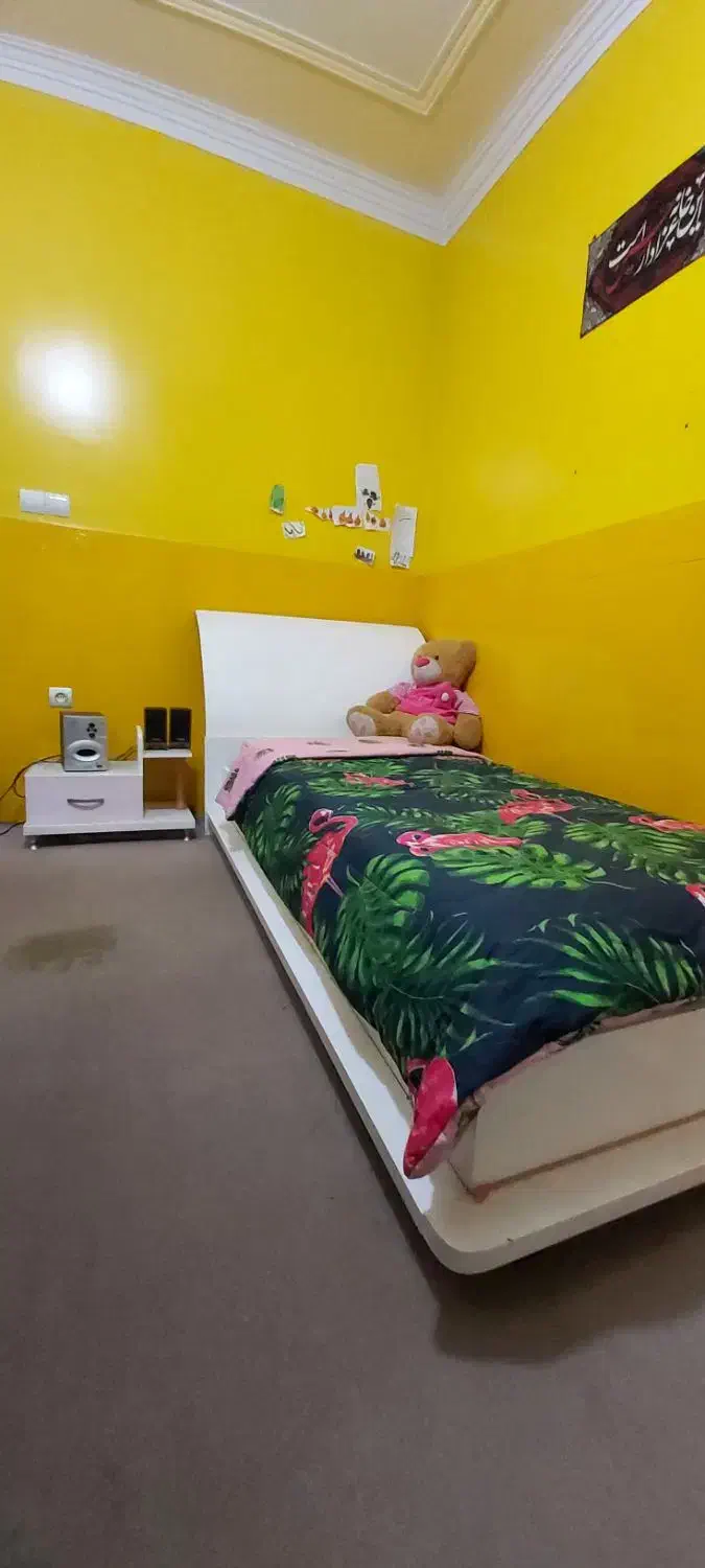 سرویس خواب نوجوان ۵ تیکه ام دی اف رنگ شده|تخت و سرویس خواب|گلستان (تهران), |دیوار