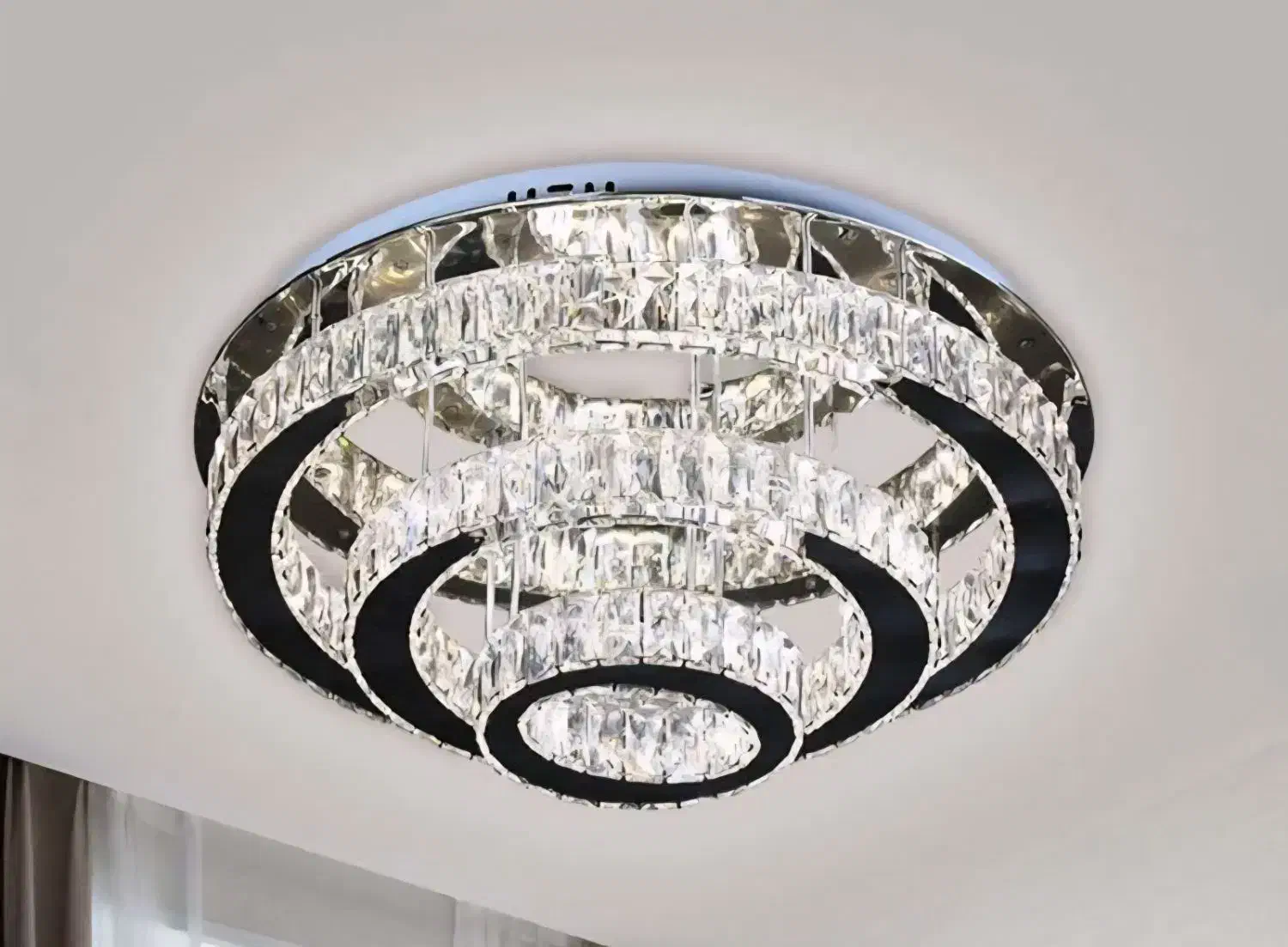 لوستر سقفی مدرن گرد سه حلقه ای(۳ عدد)|لوستر و چراغ آویز|همدان, |دیوار