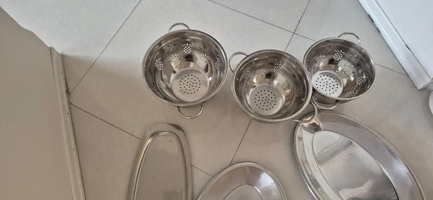 سرویس چایخوری پیوتر .کریستال سینی و ابکش استیل|ظروف سرو و پذیرایی|تهران, کوهک|دیوار