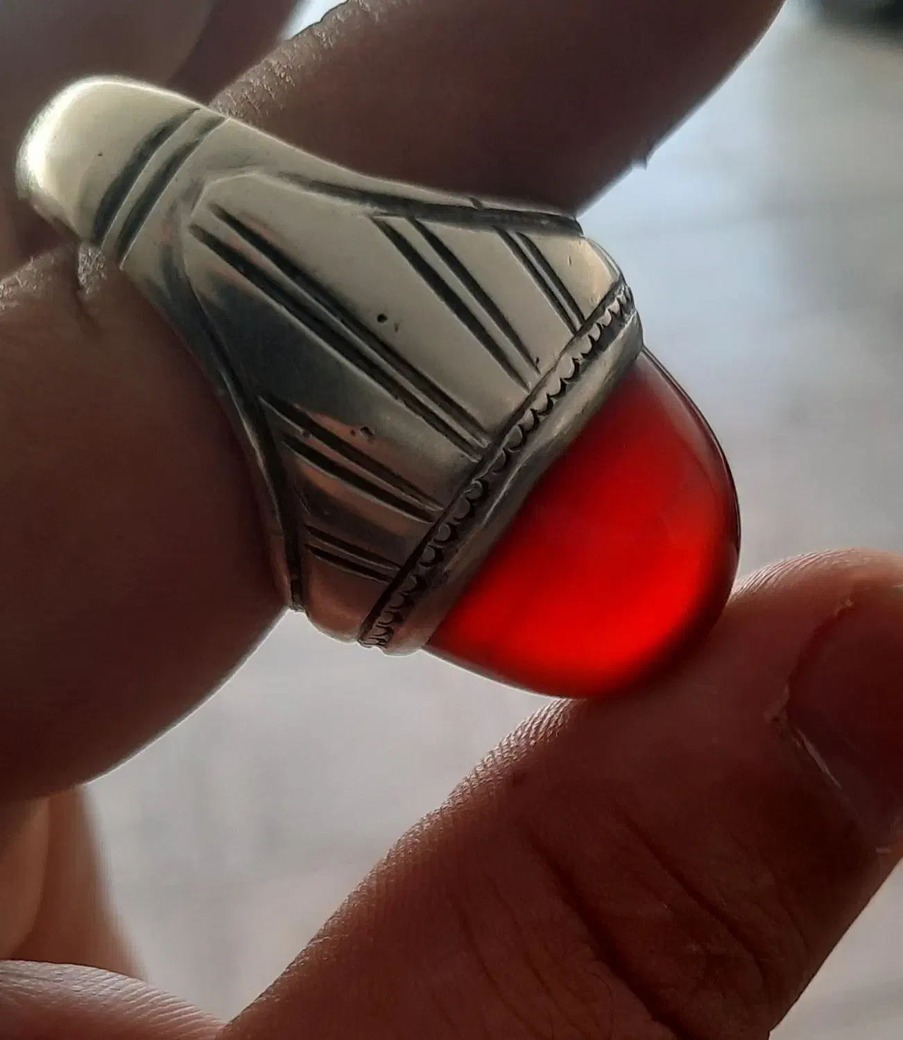 انگوشتر عقیق سرخ|جواهرات|گرمسار, |دیوار