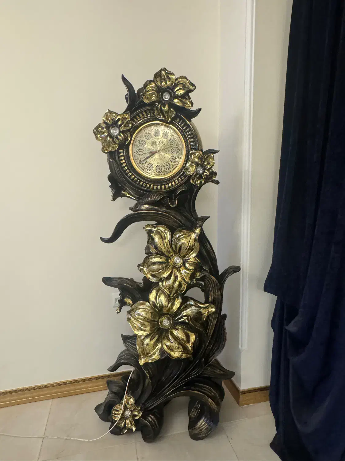 ساعت ایستاده طرح گل|ساعت دیواری و تزئینی|گرگان, |دیوار