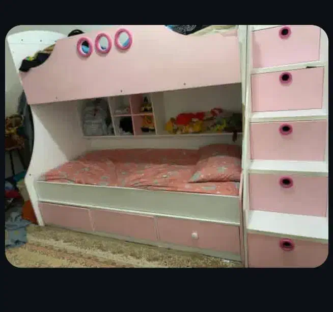 تخت خواب mdf دو طبقه محکم|تخت و سرویس خواب|دزفول, |دیوار