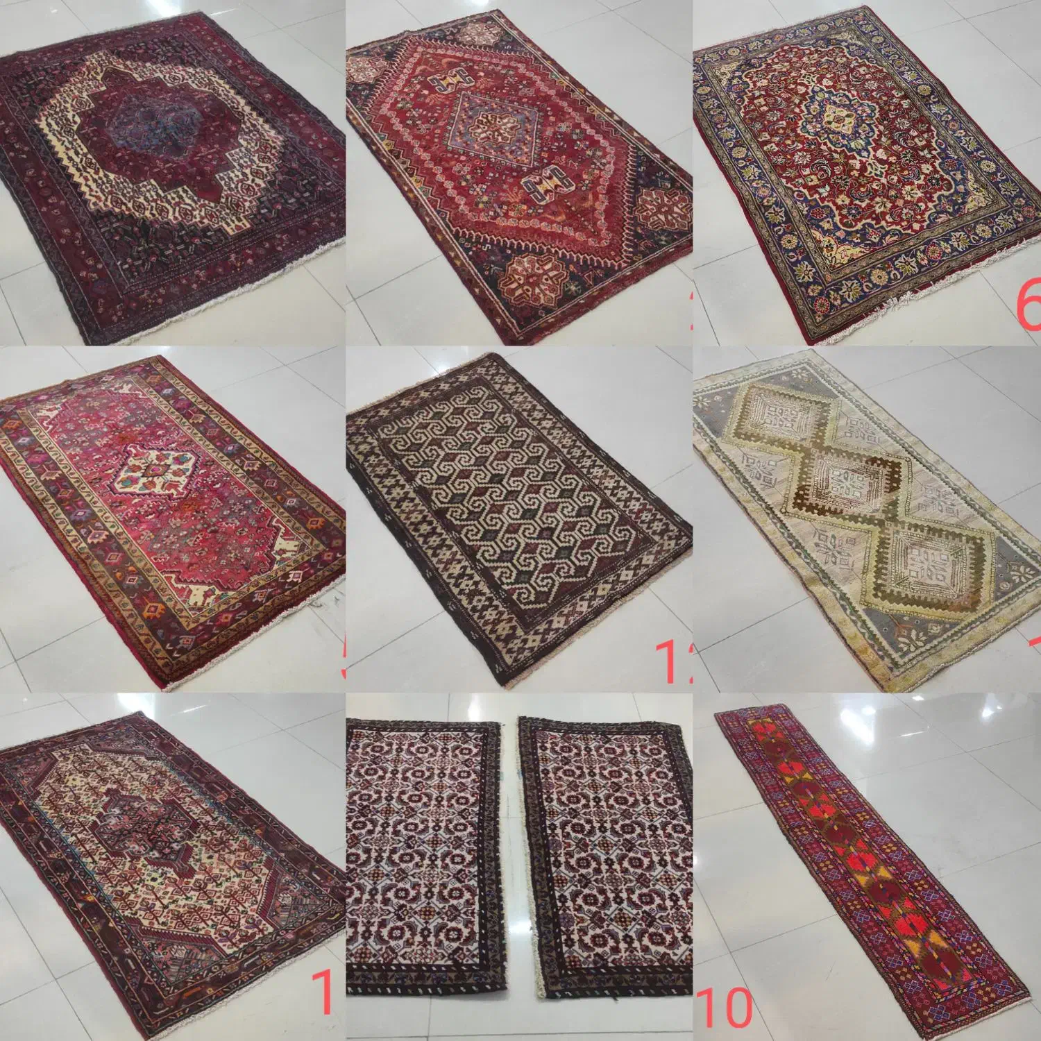 فرش های یک و نیم متری دستباف در انواع طرح ها|فرش|کرمانشاه, |دیوار