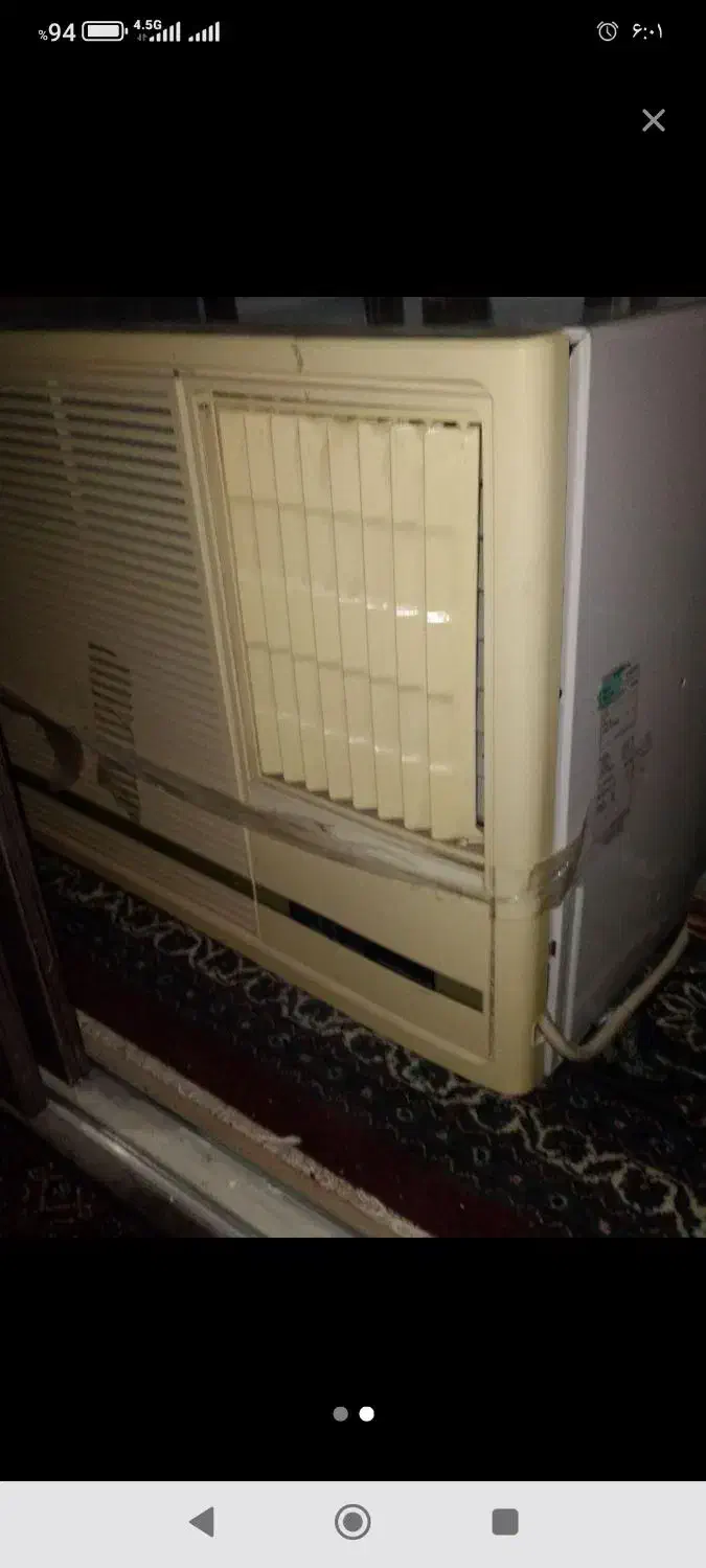 کولر پشت پنجره ای جنرال در حد|کولر گازی و فن‌کوئل|آشخانه, |دیوار