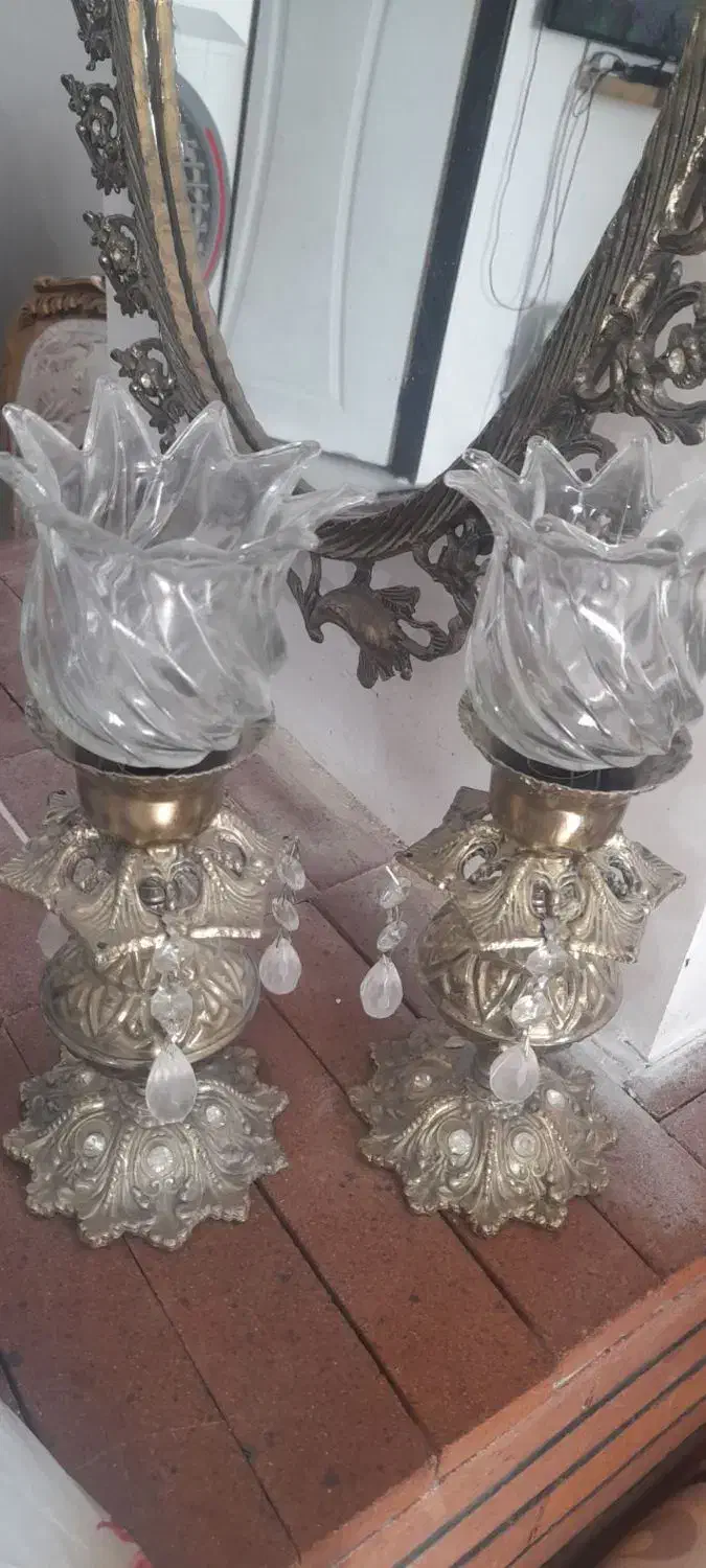 فقط شمعدان سالم برنز|لوستر و چراغ آویز|بهارستان, |دیوار